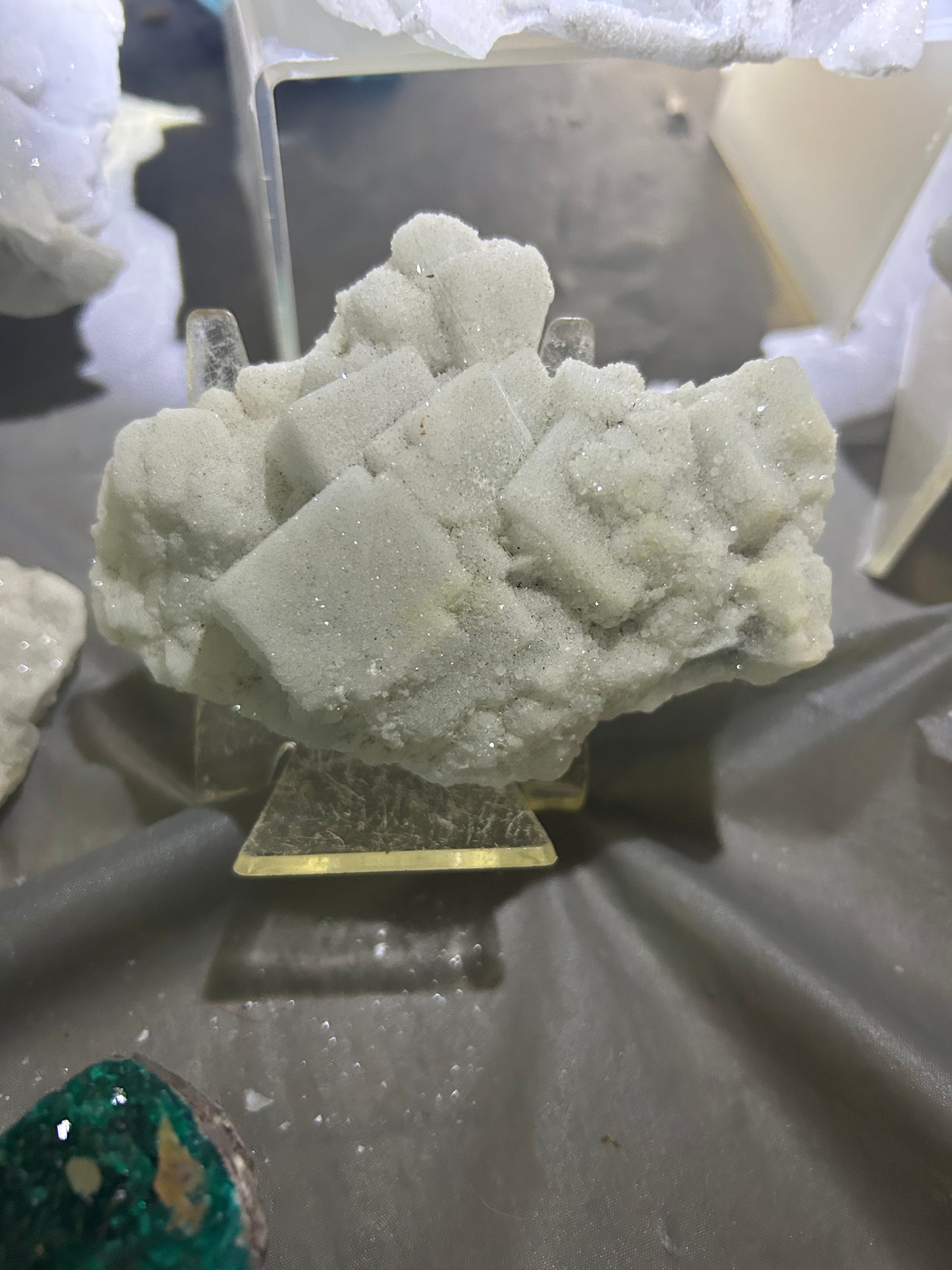 Blue Sugar Cubic Fluorite