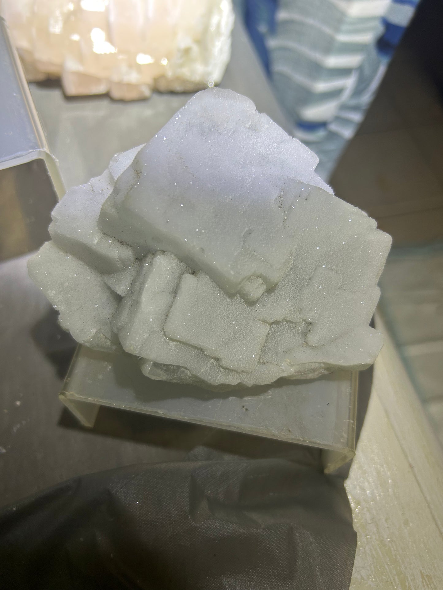Blue Sugar Cubic Fluorite Rare