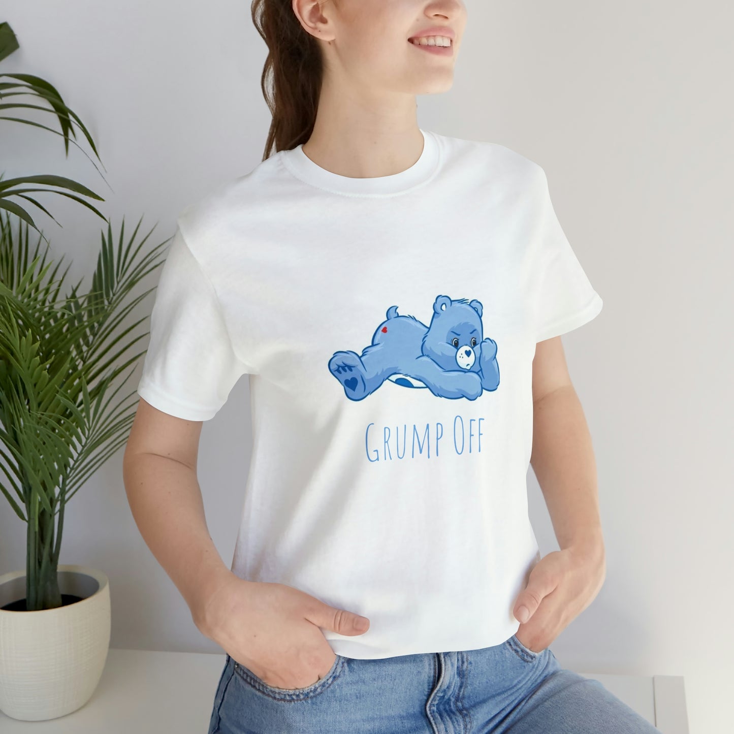 Cute Mood Grumpy Bear Grump Off Unisex Jersey Short Sleeve Tee