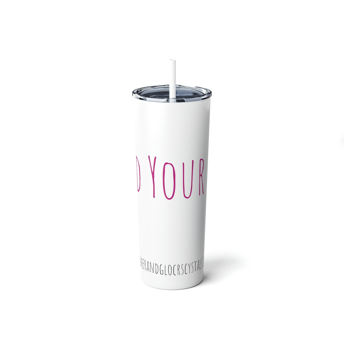 Skinny Steel Tumbler with Straw, 20oz