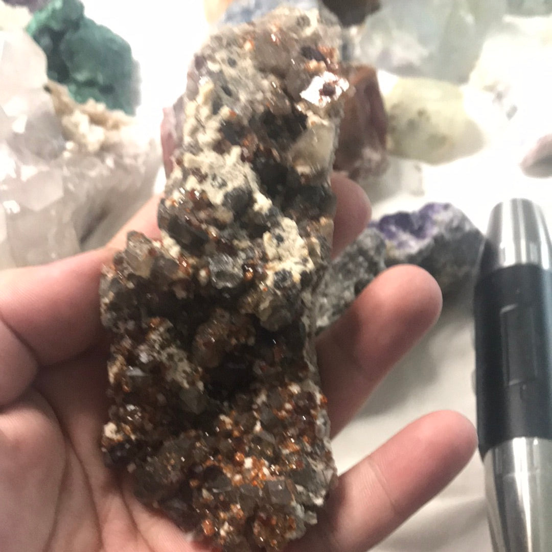 Smokey Quartz and Garnet Reen