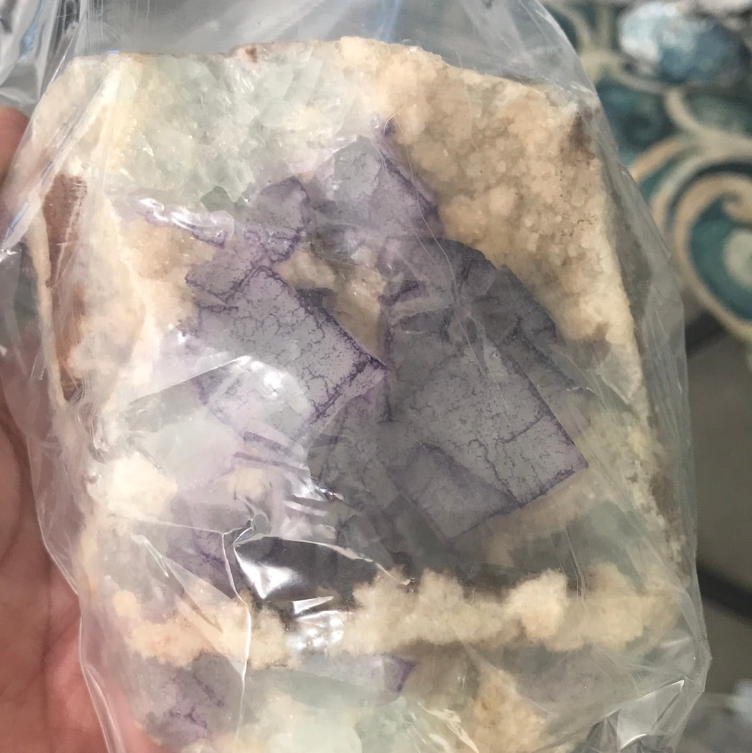 Purple side cube fluorite Skippy