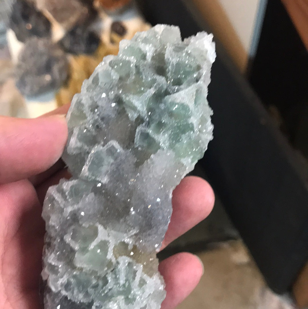Green sugar fluorite nimbus