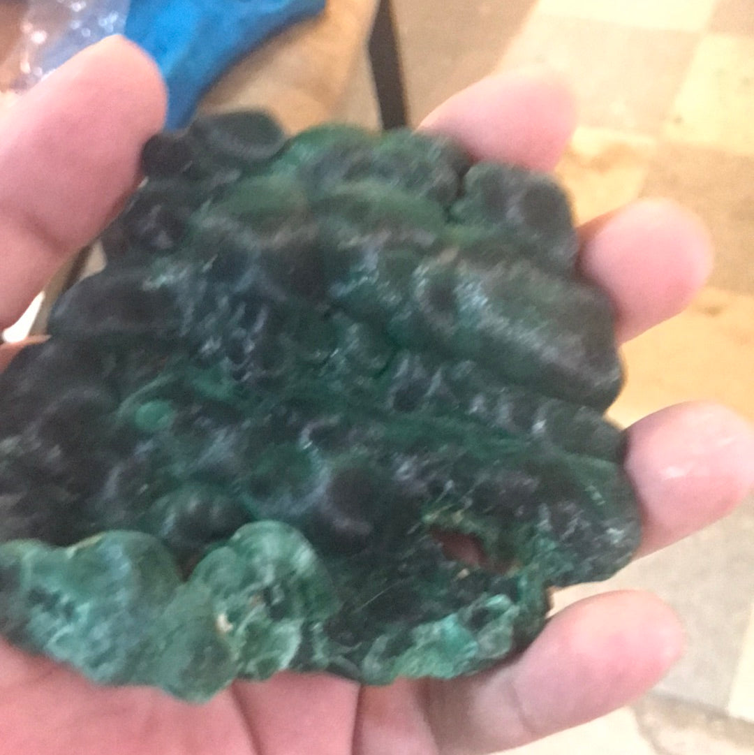 Velvet green malachite and blue Aragonite mylasrubies