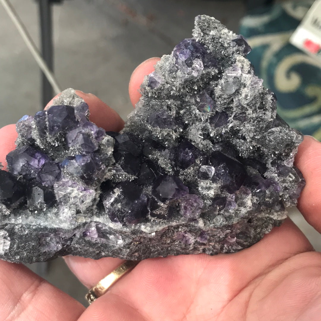 Purple tanzanite intuitive blue sugar fluorite
