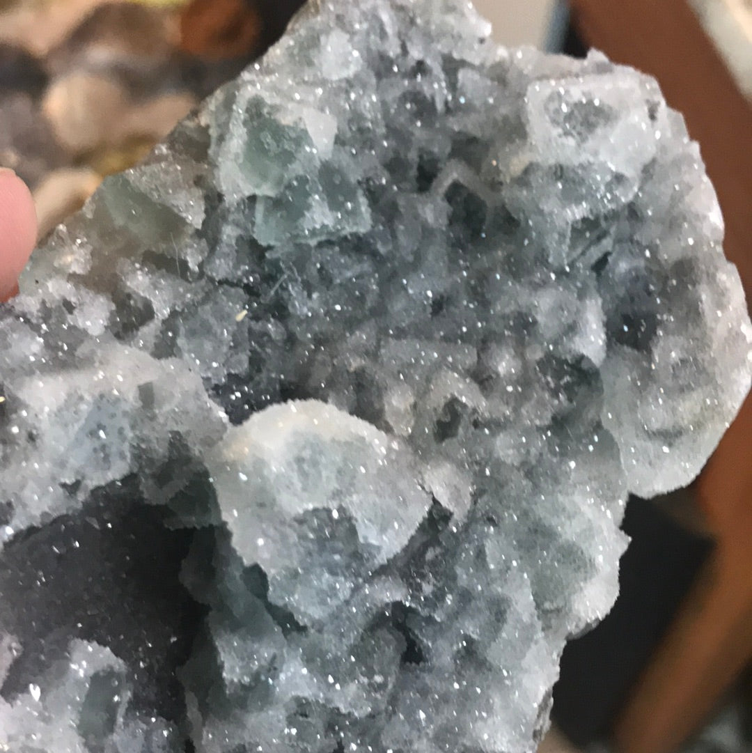 Green sugar fluorite ljudd