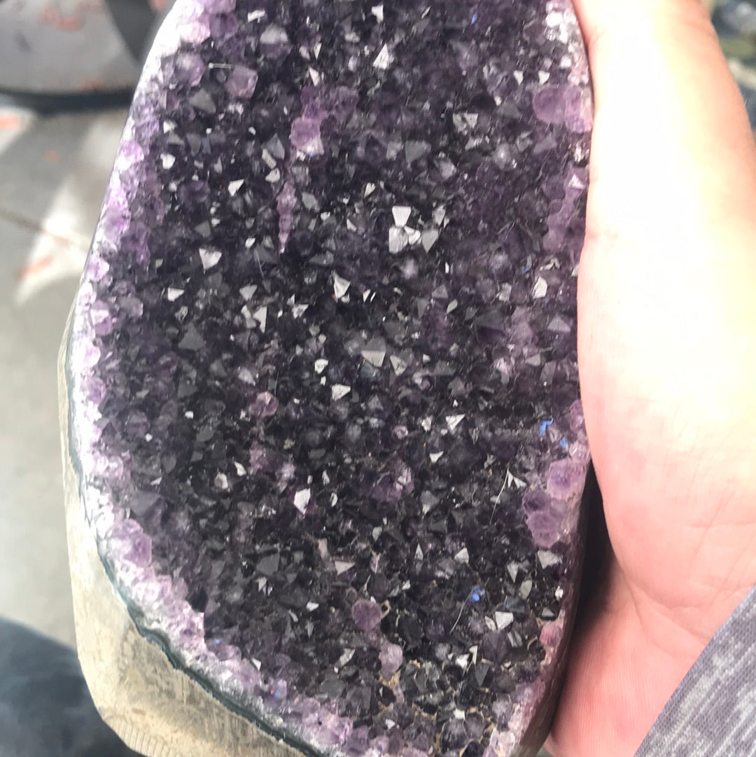 White and purple amethyst Mario