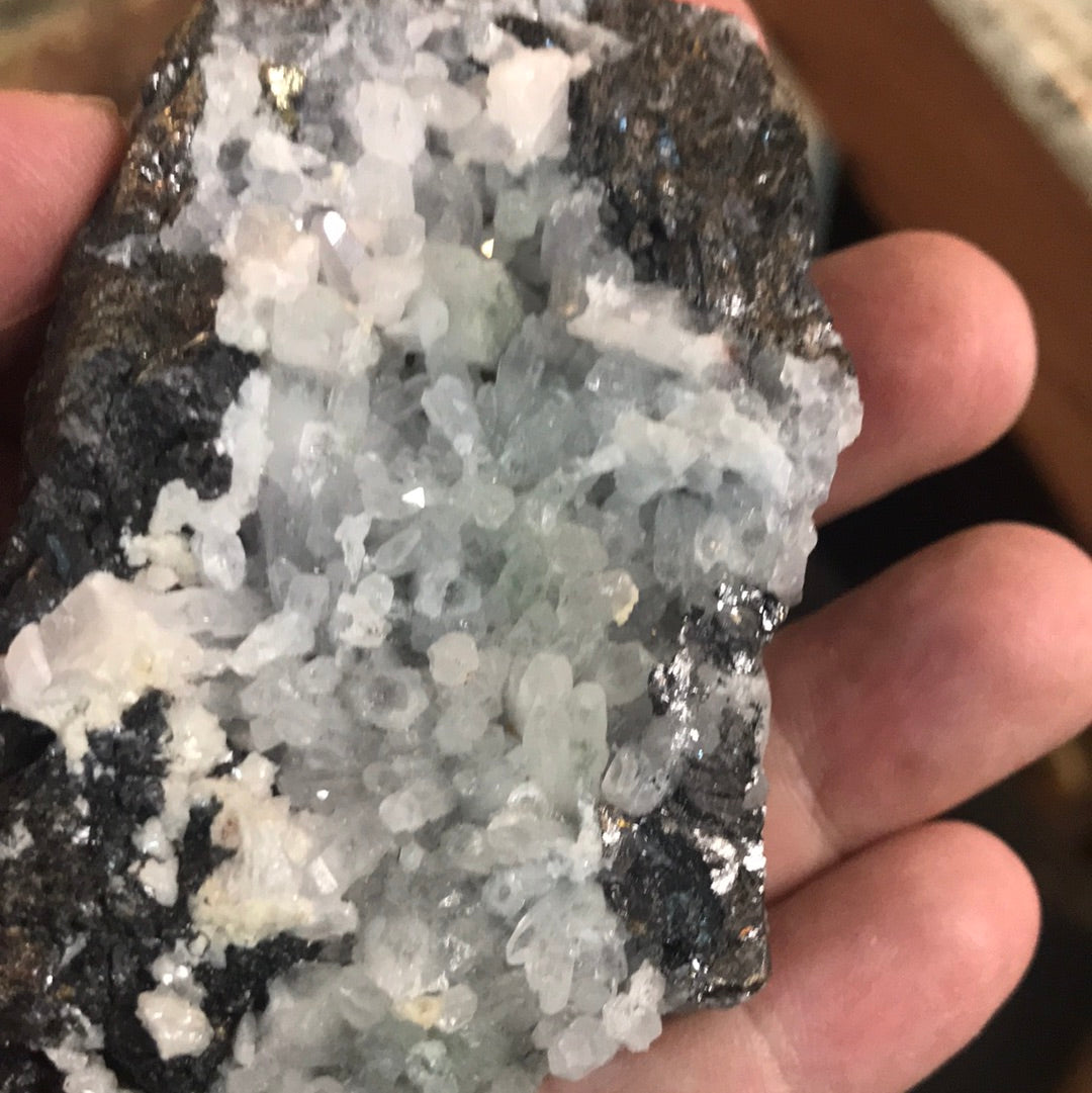 Pink calcite Abogata citrine quartz