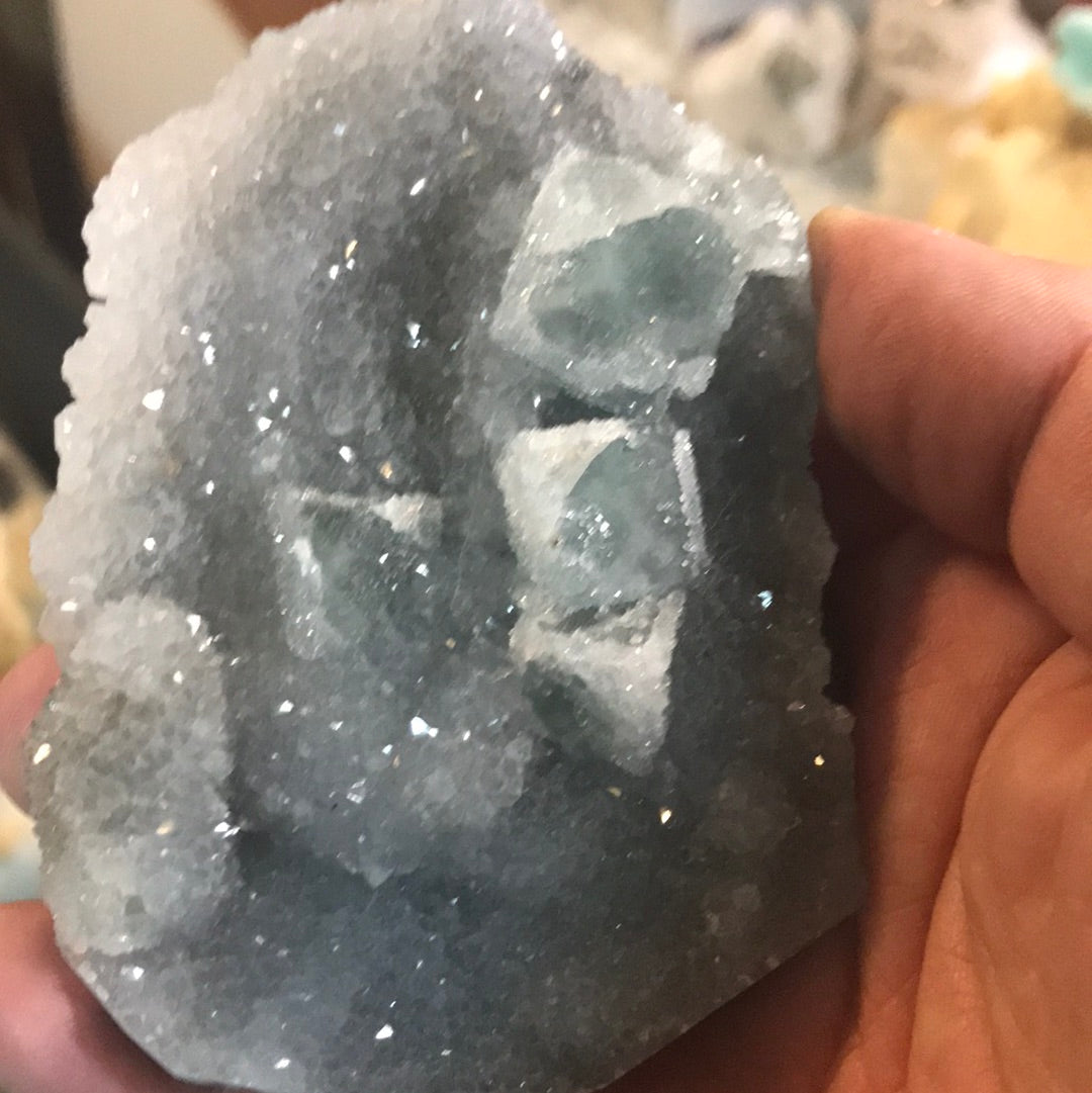 Green sugar fluorite dana