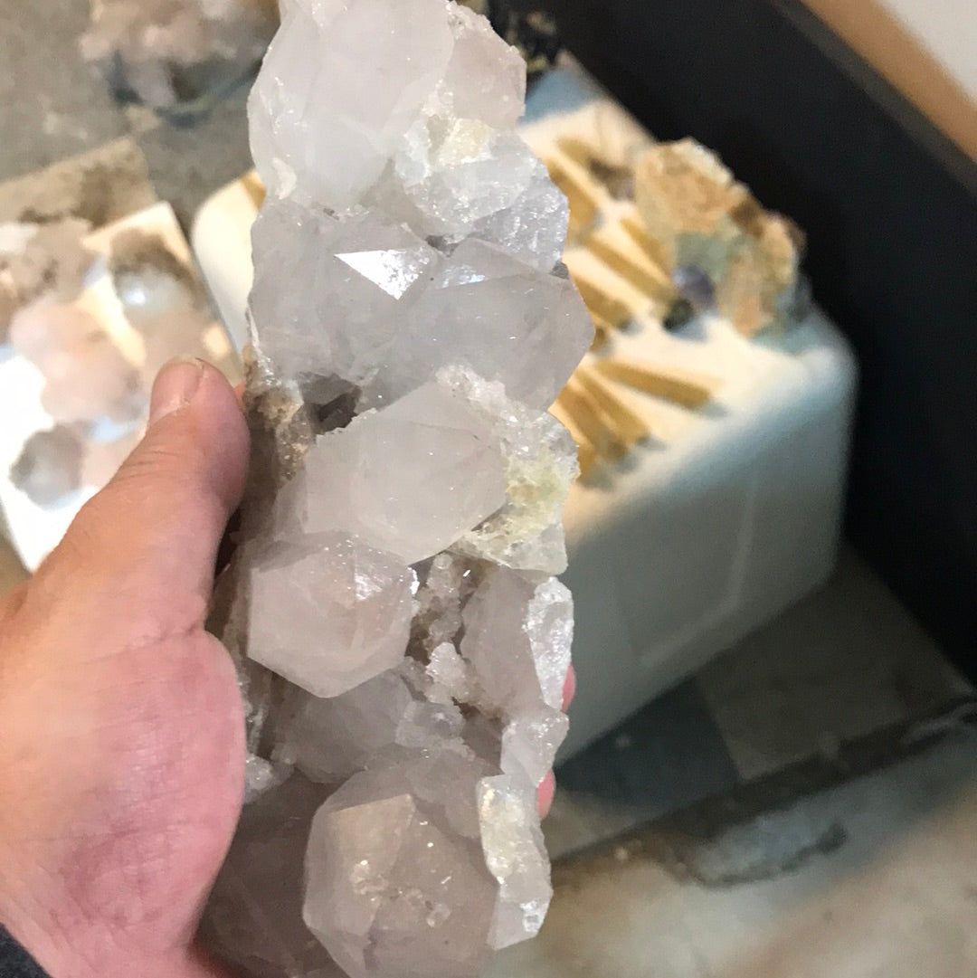 Phantom quartz Audrey yellow calcite