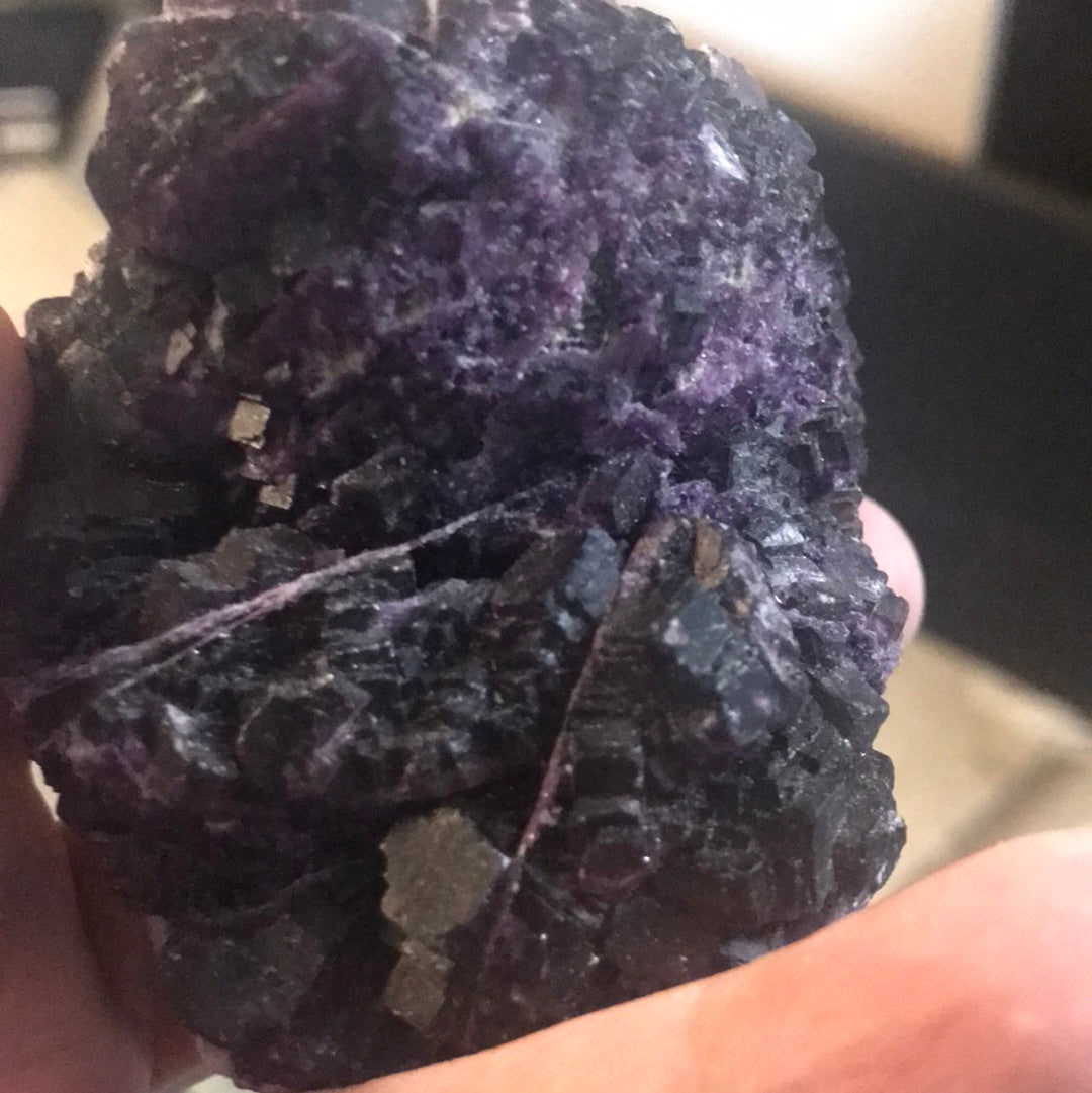 Orange Calcite Mario purple Fluorite