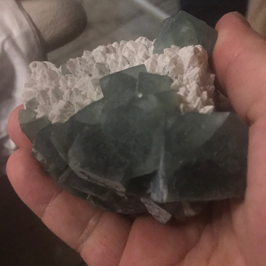 Green cubic fluorite karely