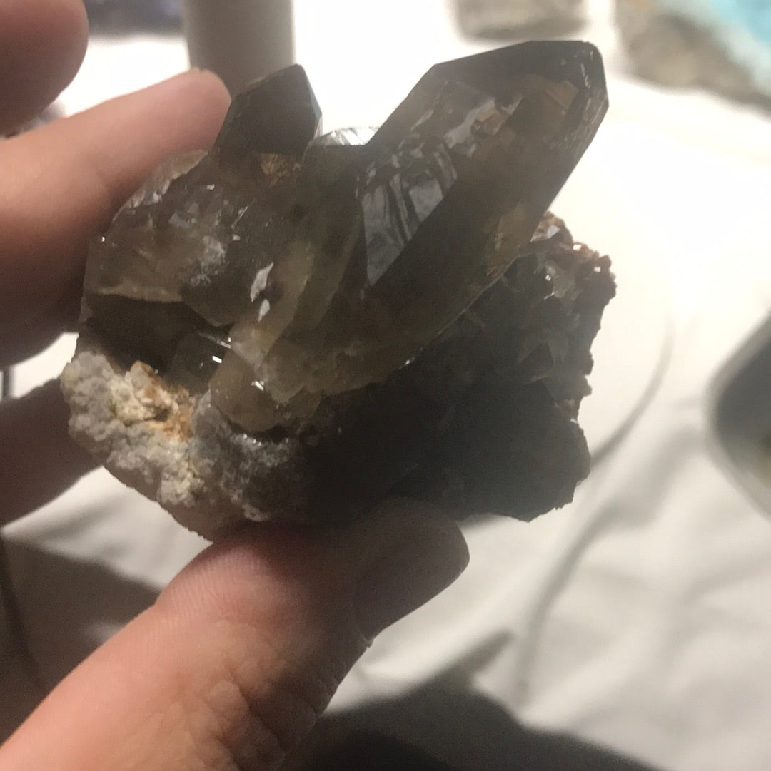 Tanzanite fluorite and Smokey with garnet