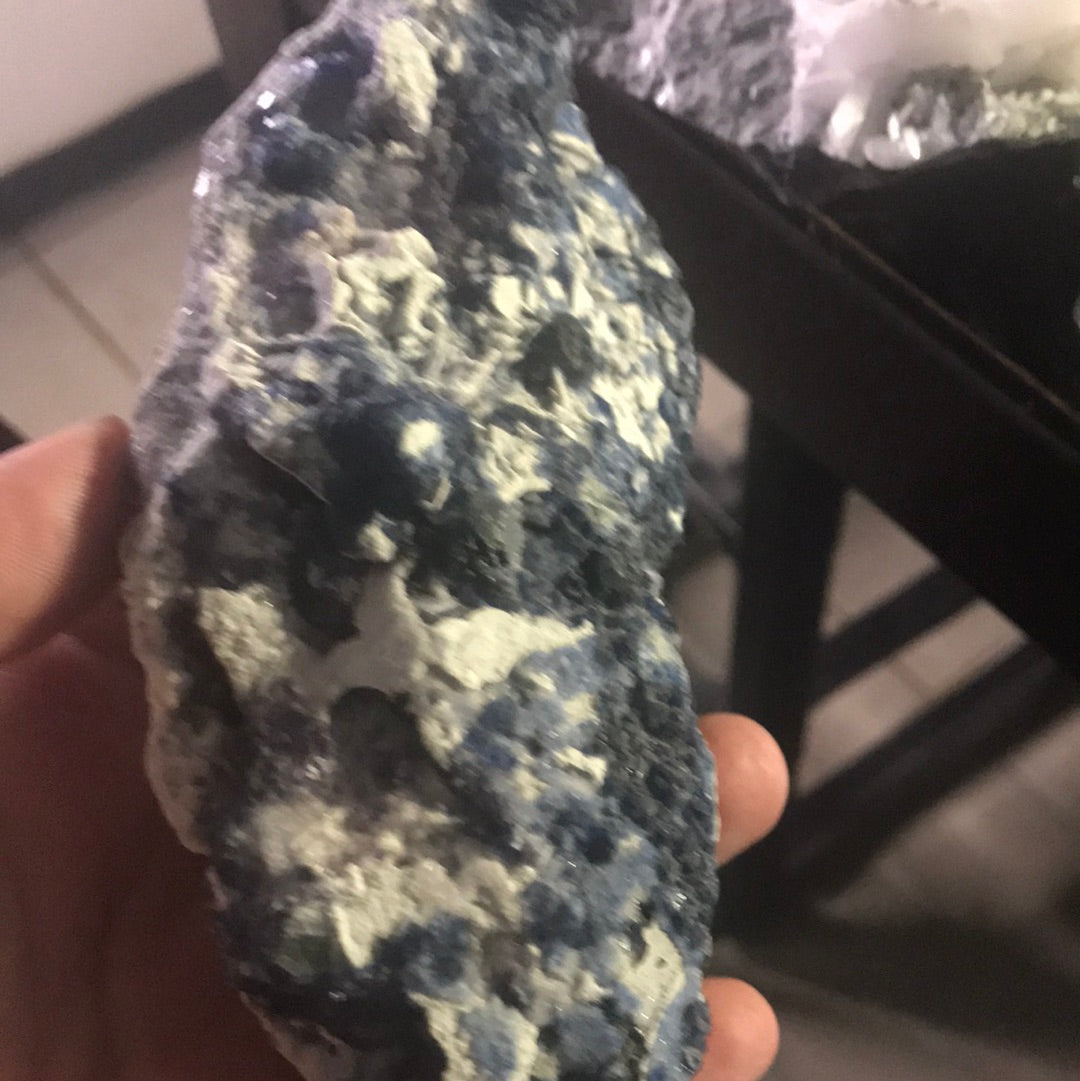 Purple Fluorite and selenite Zandra