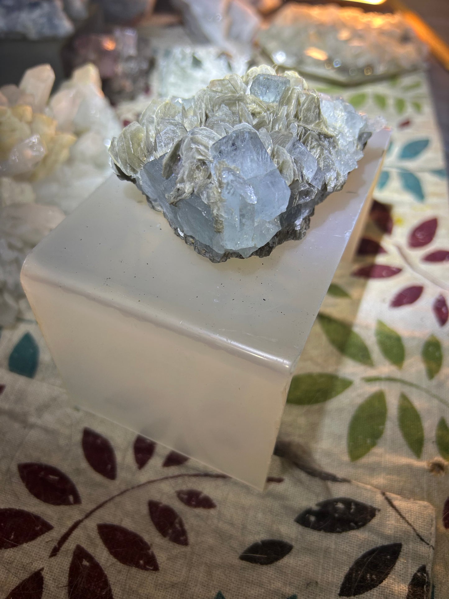 Aquamarine and Mica Cluster