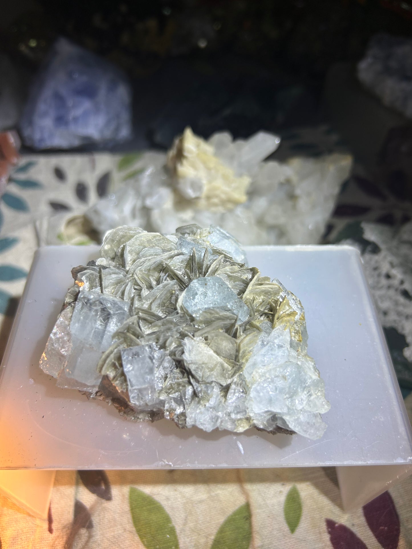 Aquamarine and Mica Cluster