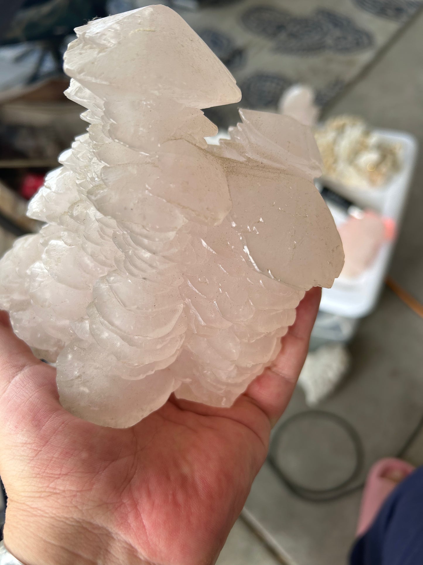 Pink Pagoda Calcite Cluster