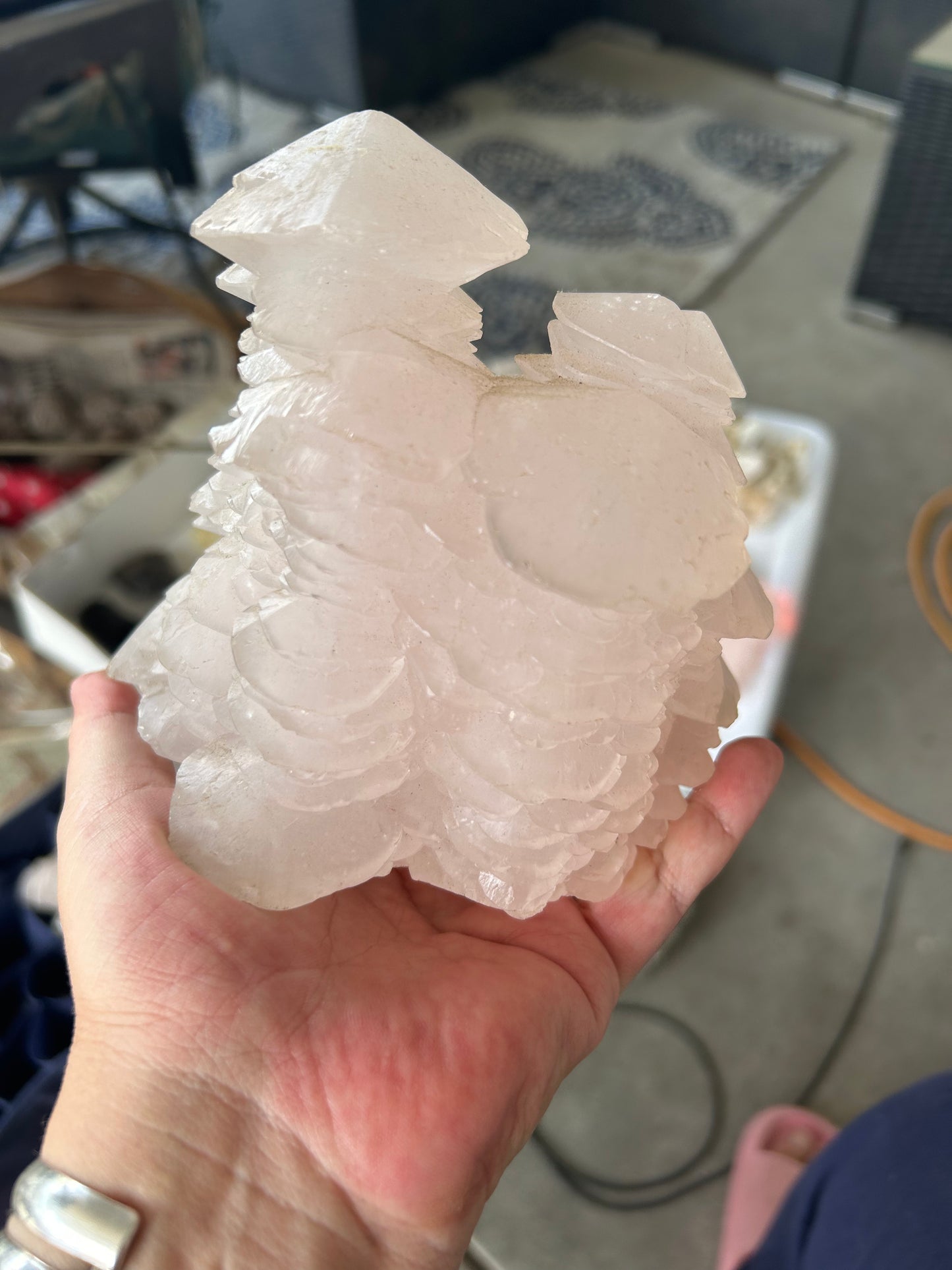 Pink Pagoda Calcite Cluster