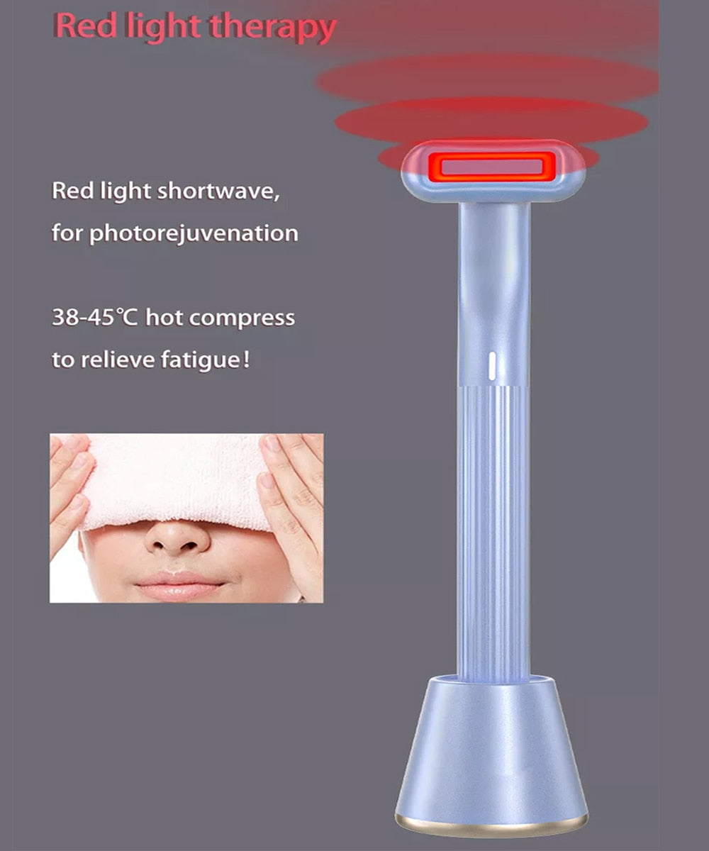 New Upgraded Therapeutic Warmth Face Massage Red LED Light 4-in-1 Skincare Tool Wand Reduce Wrinkles Anti-Aging Face Care Tools