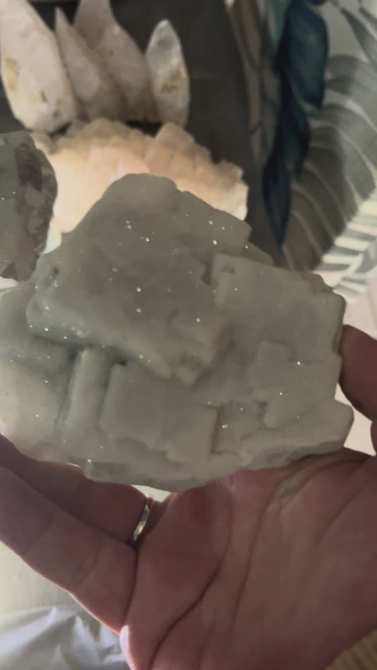 Blue Sugar Cubic Fluorite Rare