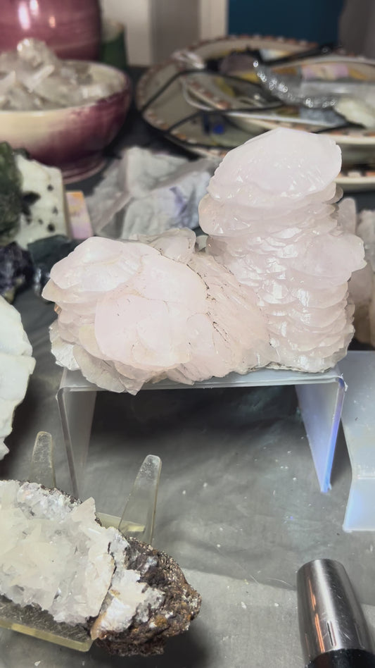 Pink Pagoda/ Mushroom Calcite Cluster Large