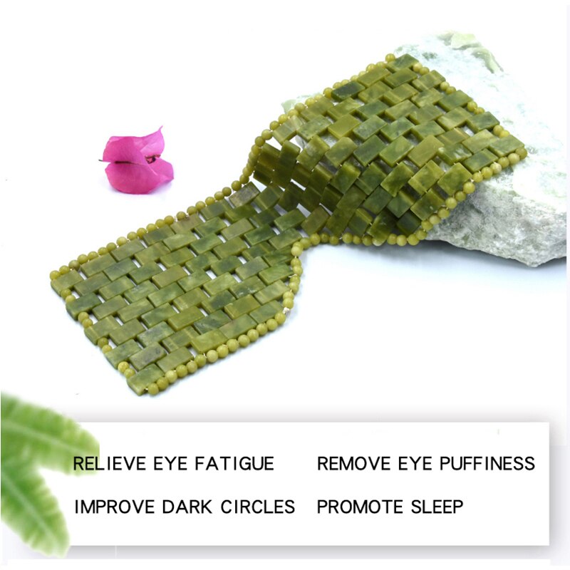 New Natural Jade Roller Gouache Scraper For Face Roller Guasha Massage Facial Massager Eye Sleeping Mask Anti Wrinkle Beauty Set