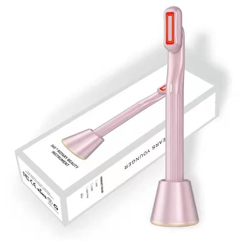 New Upgraded Therapeutic Warmth Face Massage Red LED Light 4-in-1 Skincare Tool Wand Reduce Wrinkles Anti-Aging Face Care Tools