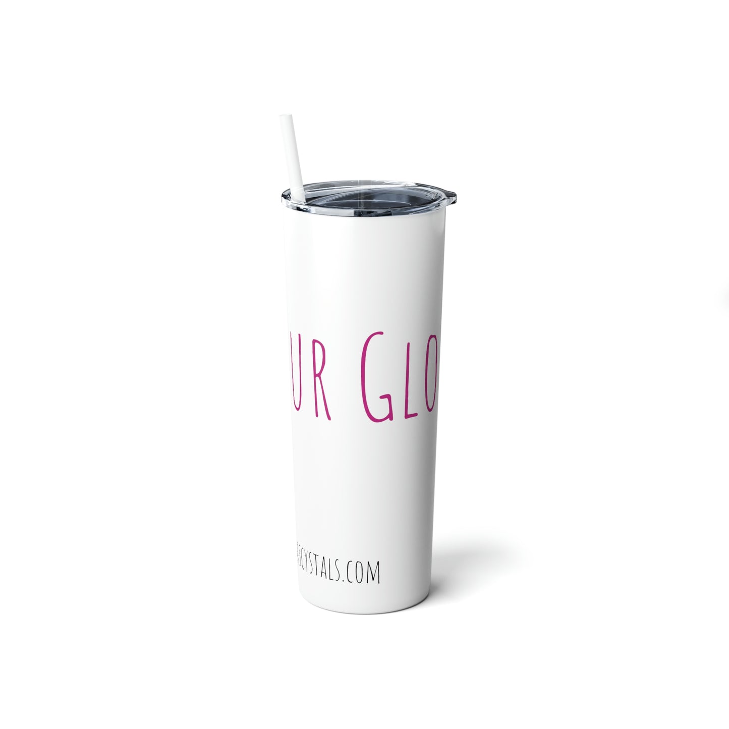 Skinny Steel Tumbler with Straw, 20oz