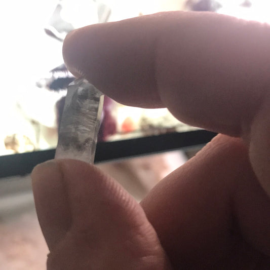 Purple sided fluorite and phantom Tibetan quartz Suzette