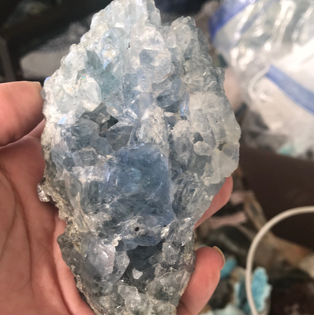 Blue Aragonite jaden blue fluorite