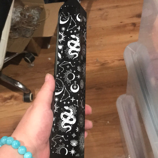 Mario black obsidian tower and wolf