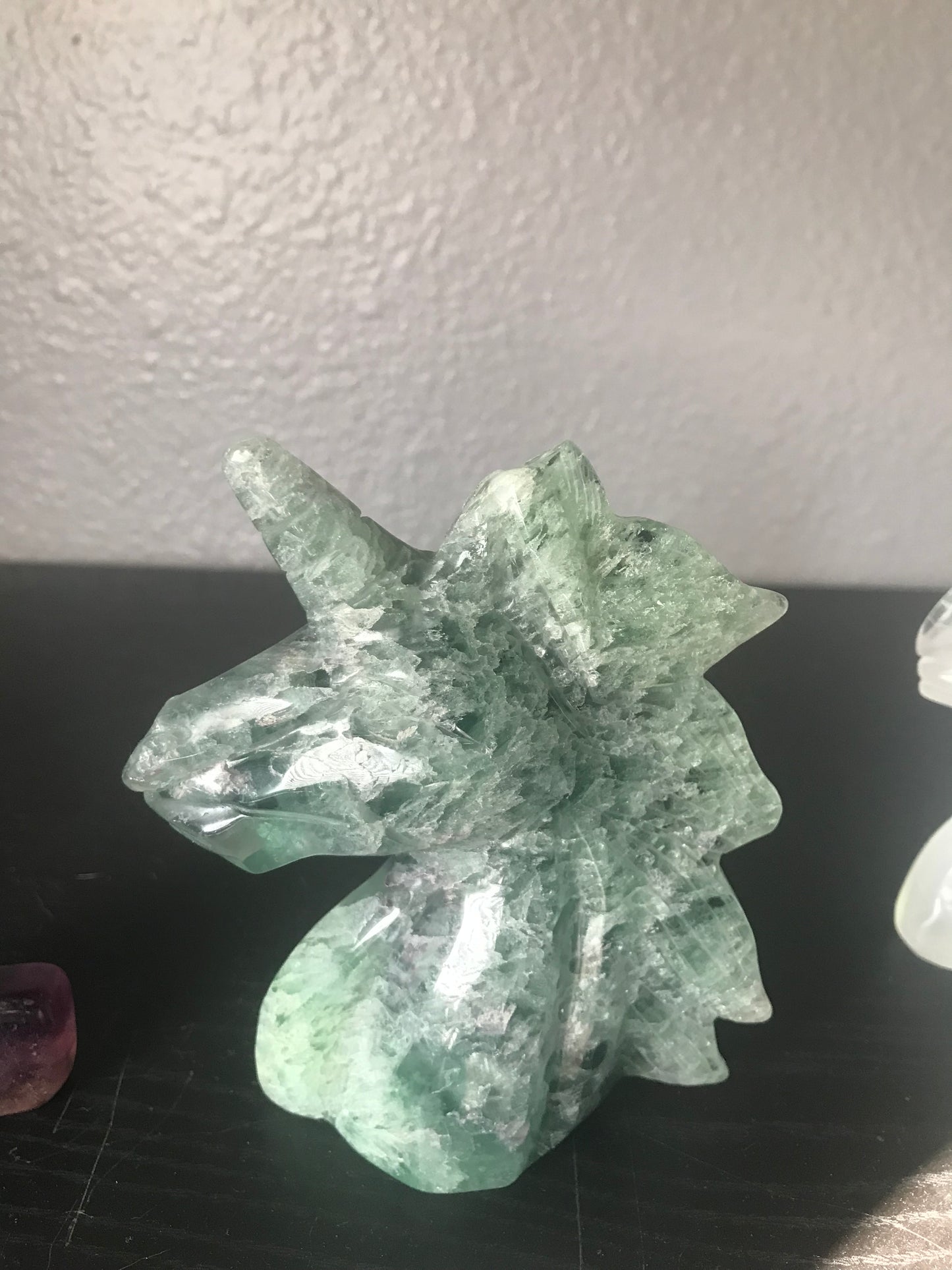 Fluorite Unicorn Carving