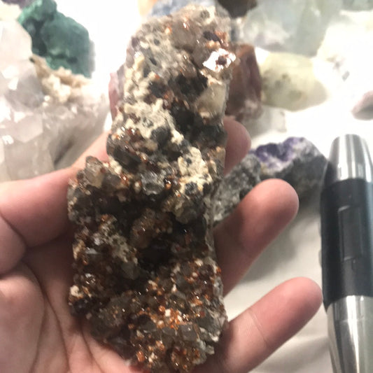 Smokey Quartz and Garnet Reen