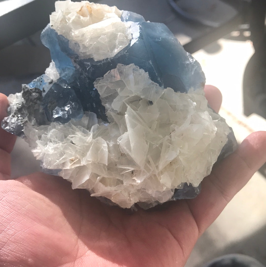 Blue Fluorite sunflower