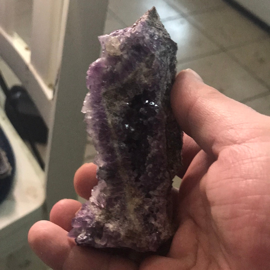 Fluorite free form diamond calcite and amethyst Sondermountain