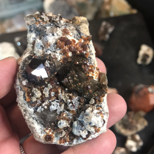 Smokey quartz and garnet Zandra