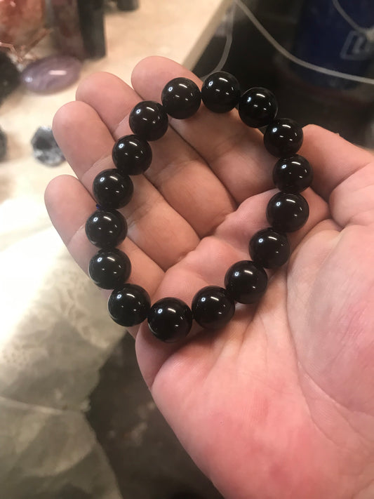 Black Obsidian Bracelet 10mm bead