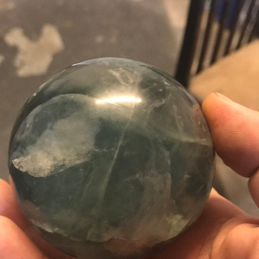 Rainbow fluorite sphere debbee