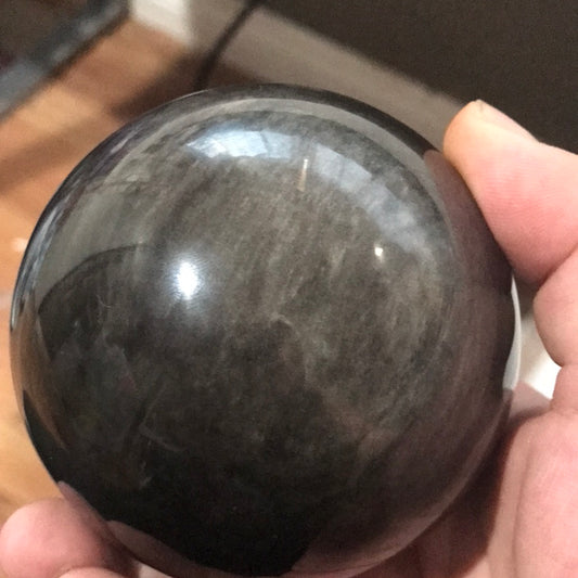 Mario Silver Obsidian Sphere and elephant