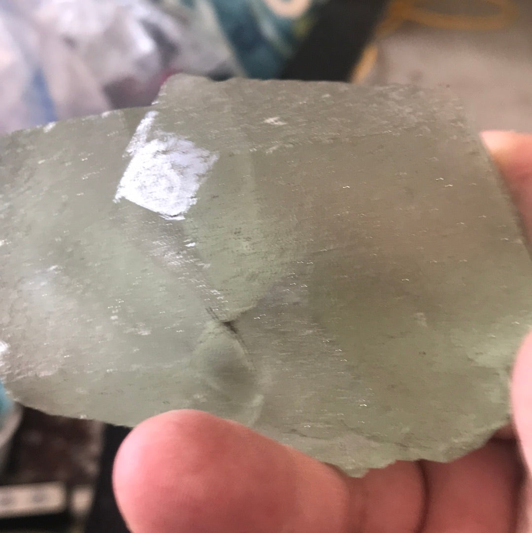 Blue Aragonite Chaz green fluorite