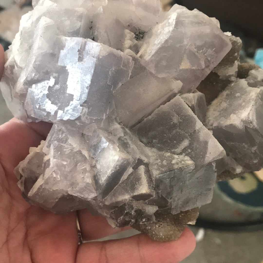 Blue Sugar Fluorite Gogi