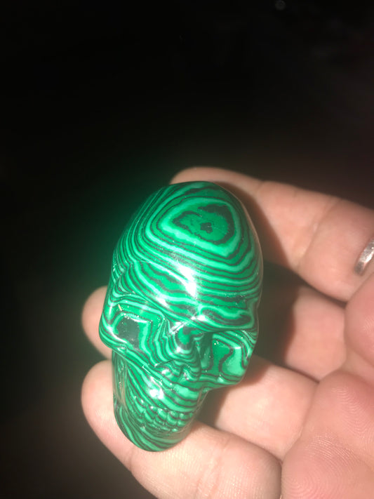 Malachite Skull