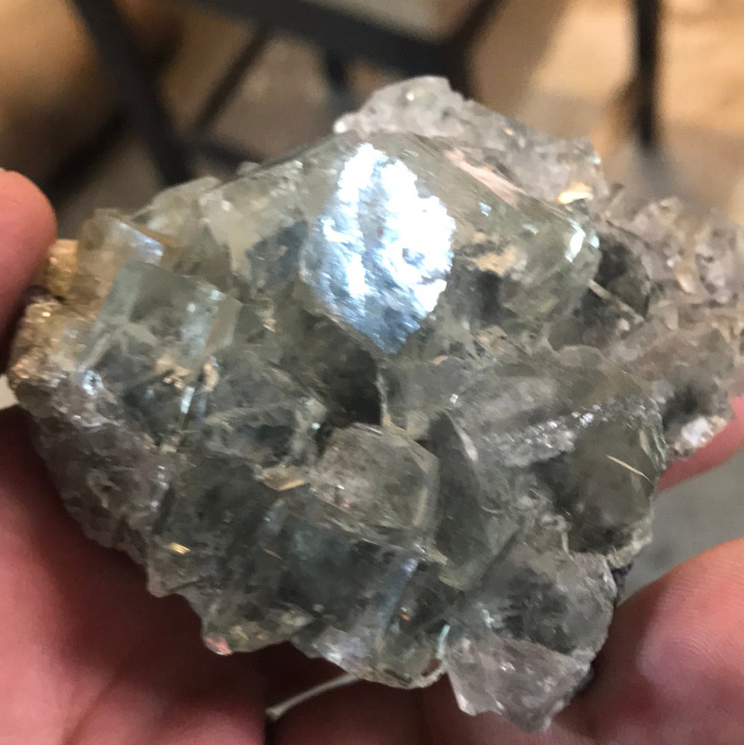 Clear cubic fluorite maegan