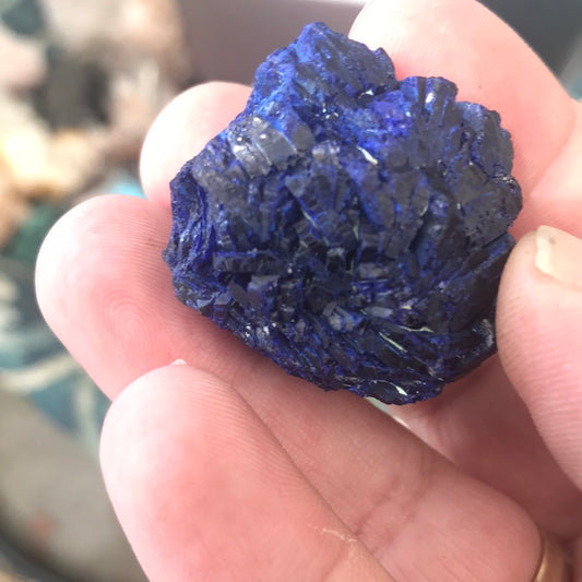 Blue Azurite Daphne and Diamond calcite