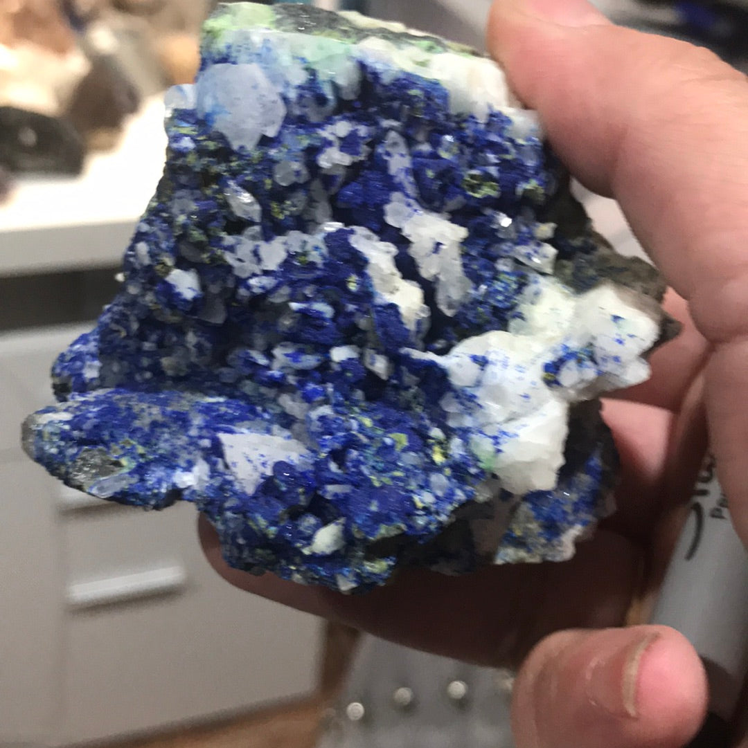 Crystal clutch azurite and white am