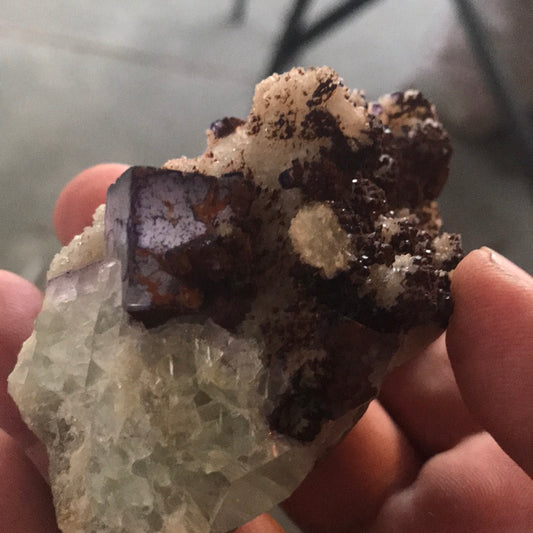 Purple Sided fluorite and mystery box lord Tyler