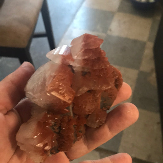 Red mushroom calcite Rebecca reed