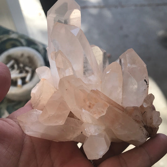 Pink Madagascar QuartzValerie pink pagoda calcite